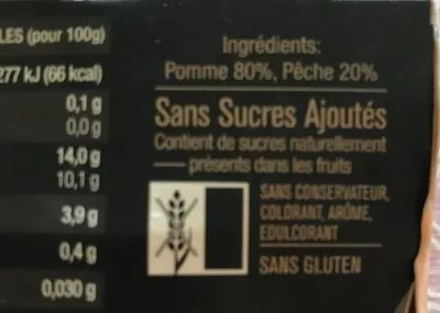 Liste des ingrédients du produit Postre de manzana y melocotón Anela 