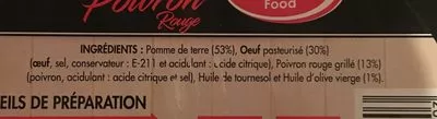 Liste des ingrédients du produit Tortilla pomme de terre et poivron rouge  