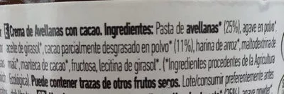 Liste des ingrédients du produit Crema Avellanas Y Cacao Naturgreen Naturgreen 200 g