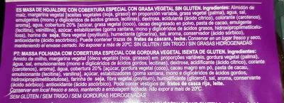 Lista de ingredientes del producto Palmeras bombón Airos 150g