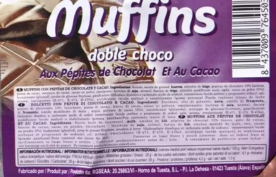 List of product ingredients Muffins  