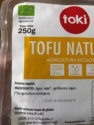 List of product ingredients Tofu Natural  250 g