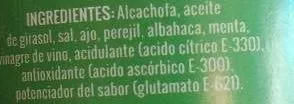 List of product ingredients Alcachofa romana Vega Baja 780