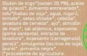 Lista de ingredientes del producto Mini Burguers de Seitán al toque Mediterráneo ecológicas Carlota organic 150gr