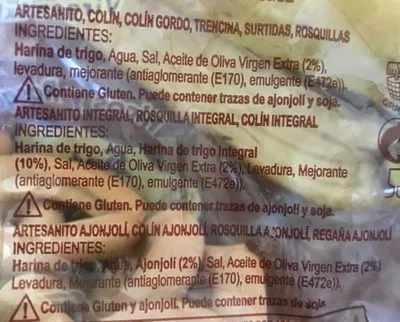 Liste des ingrédients du produit Picos y rosquillas Sabores de la Luisiana 