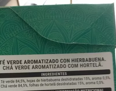 List of product ingredients Té Verde Hierbabuena Hacendado 