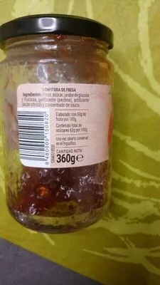 Lista de ingredientes del producto Confitura de fresa Hacendado 360 g