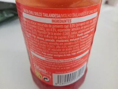 Lista de ingredientes del producto Thai sweet chilli J-Lek 235 ml