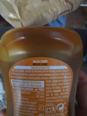 Lista de ingredientes del producto Salsa Curry Hacendado 250 ml