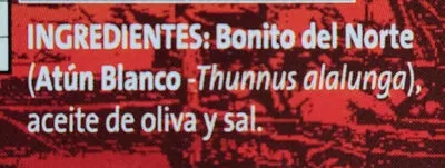 Liste des ingrédients du produit Bonito Del Norte Aceite Oliva Hacendado 111 g