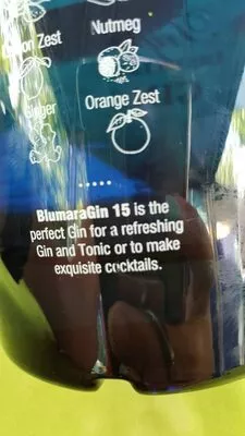 List of product ingredients Gin Destilado Blumara 