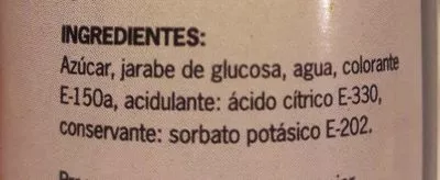 List of product ingredients Caramelo liquido Hacendado 300 gr