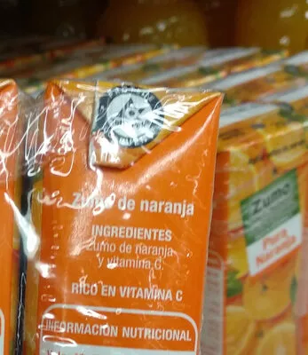 Lista de ingredientes del producto Pura naranja Hacendado 