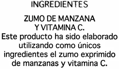 Liste des ingrédients du produit Zumo De Manzana Hacendado 1 l