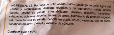List of product ingredients Salteado de pollo Hacendado 450 g
