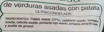 List of product ingredients Parrillada de verduras asadas con patata Hacendado 400 g