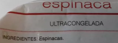 List of product ingredients Espinacas Hacendado 450 g (2 x 225 g)