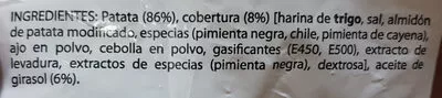 Lista de ingredientes del producto Gajo rústica Hacendado, Lambweston 750 g