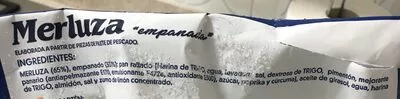 Lista de ingredientes del producto Merluza empanada Hacendado 