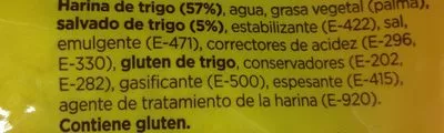 Lista de ingredientes del producto 10 tortillas integrales Hacendado 360 g