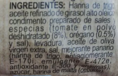 Lista de ingredientes del producto Horneados Hacendado 100 g