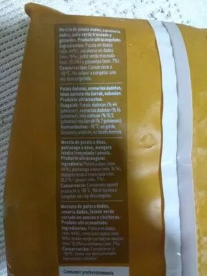 Lista de ingredientes del producto Ensaladilla rusa del valle del Ebro Eroski 
