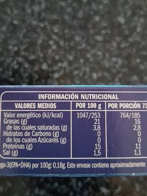 Liste des ingrédients du produit Ventresca Atun CL Ac Oli Ifa ifa 111 g