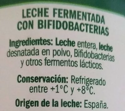 List of product ingredients Bifidus Natural Eliges 