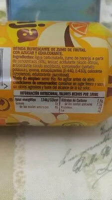 Lista de ingredientes del producto Bebida refrescante de Naranja Eliges 