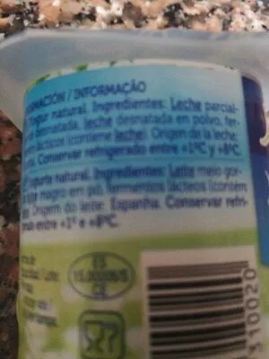 List of product ingredients Yogur natural Spar 