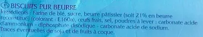 Liste des ingrédients du produit Galettes Bretonnes Pur Beurre Dia 125 g