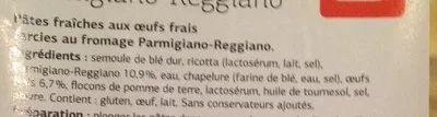 Liste des ingrédients du produit Fagottini Parmigiano-Reggiano Dia 250 g