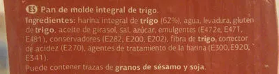 List of product ingredients Integral de trigo El molino de Dia Dia 