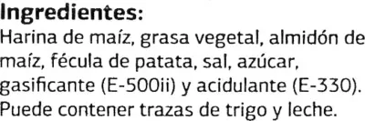 List of product ingredients Aros de maíz "Dia" Dia 200 g (2 x 100 g)