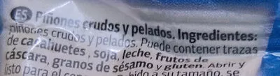 List of product ingredients Piñón Dia 70 g