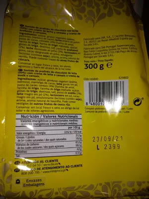 List of product ingredients Surtido de pralines Dia 