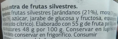 List of product ingredients Mermelada de frutas silvestres Dia 320 g