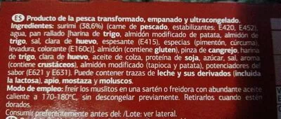 Lista de ingredientes del producto MUSLITOS DEL MAR Dia 250 g