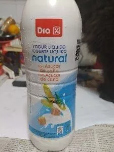 Lista de ingredientes del producto Yogur líquido natural con azúcar de caña Dia 1 kg