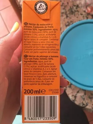 Lista de ingredientes del producto Fruto Kids Macaronesia Dia 200 ml