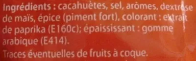 List of product ingredients Cacahuètes grillées à sec  Dia 150 g