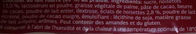 Lista de ingredientes del producto Rocher lait fourré au praliné - 4 rochers Dia 140 g (4 rochers de 35 g)