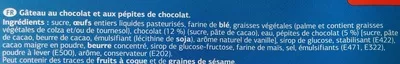 Liste des ingrédients du produit Brownies aux pépites de chocolat Dia 240 g
