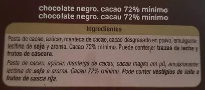 List of product ingredients Negro Alteza 100 g