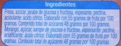 Lista de ingredientes del producto Mermelada de fresa Alteza 