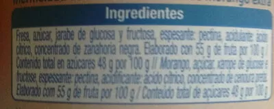 Lista de ingredientes del producto Mermelada de fresa Alteza 350 g