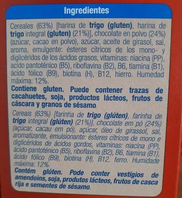 List of product ingredients Choco Flakes Alteza 500 gr