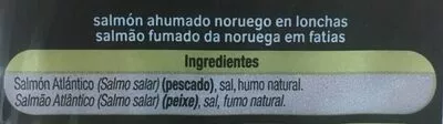 List of product ingredients Salmón ahumado Alteza 100 g