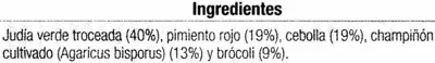 List of product ingredients salteado de verduras Alteza 400 g