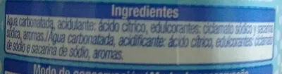 List of product ingredients Gaseosa Alteza 0.5 l